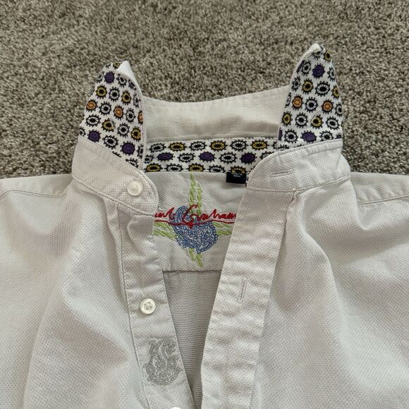 ROBERT GRAHAM Flip Cuff Mini Dot Pattern Button Shirt Men’s Size Large L - Picture 7 of 14